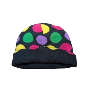 Dorfman Pacific Co Girls Beanie Colorful Polka Dot Kids Beanie Size 4-6